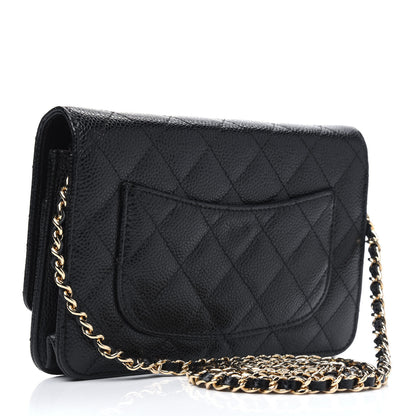 Chanel Caviar Quilted Wallet On Chain WOC Black 3 of 12