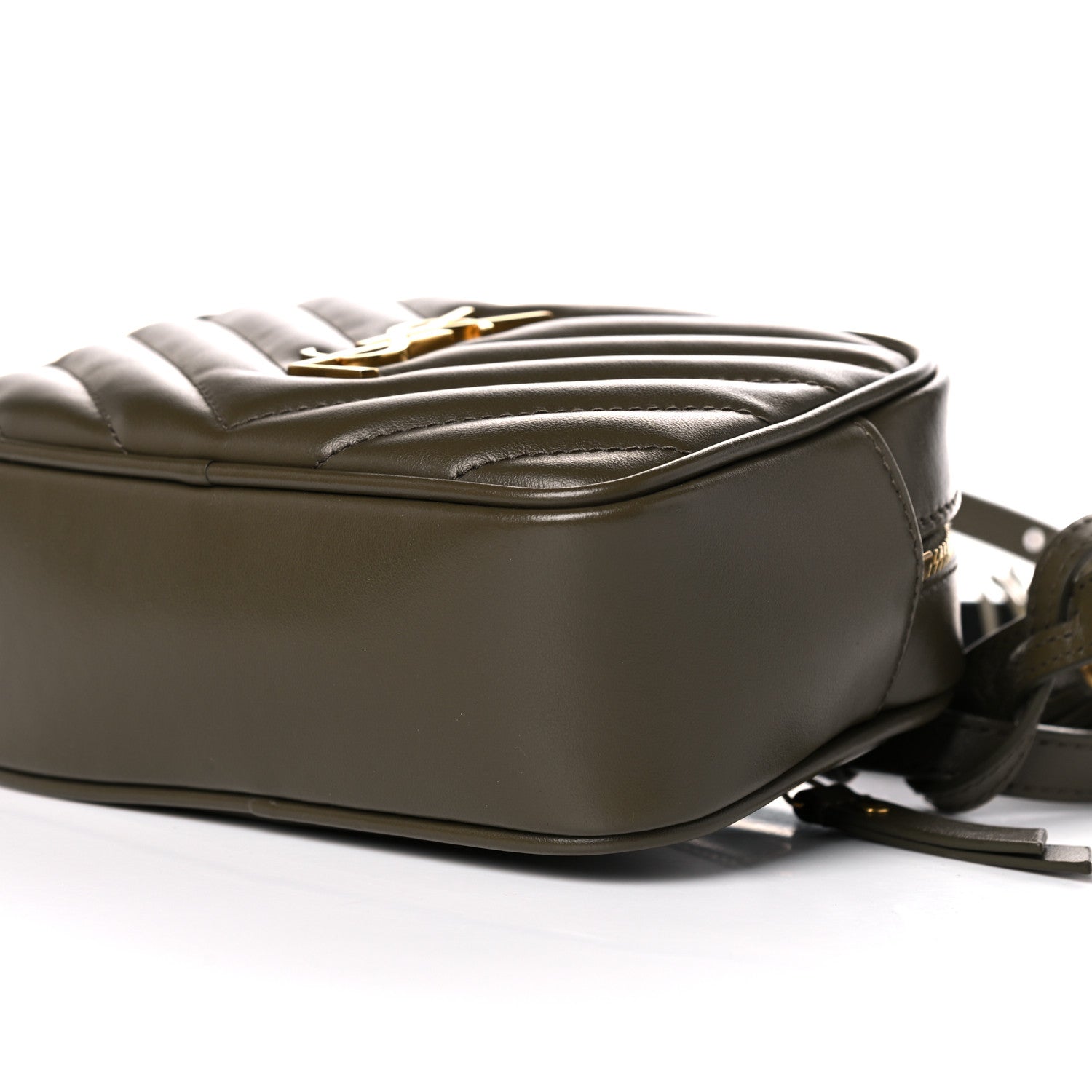 Saint Laurent Calfskin Matelasse Monogram Lou Belt Bag Military Olive 9 of 9