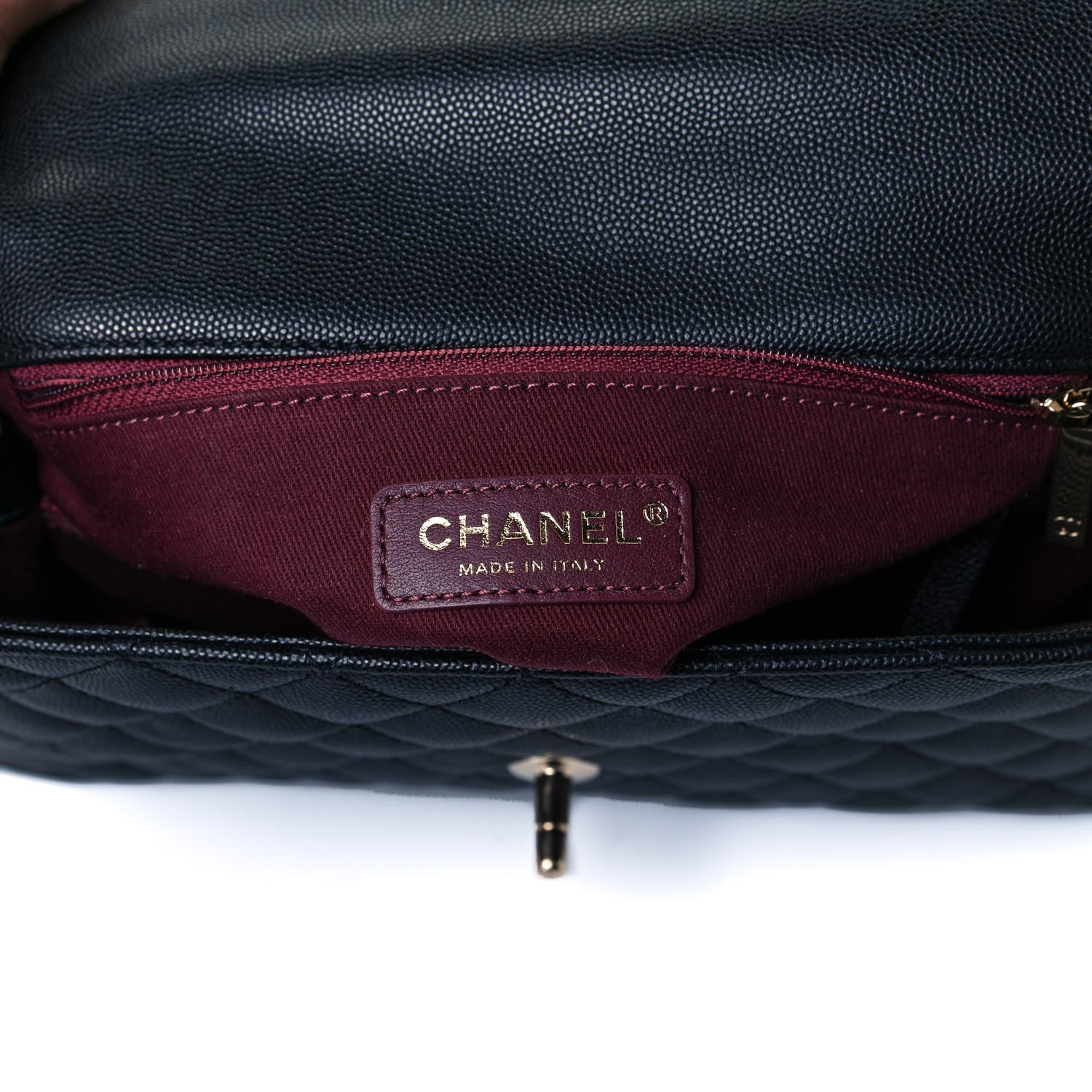 Chanel Caviar Quilted Small Coco Handle Flap Black 6 of 15