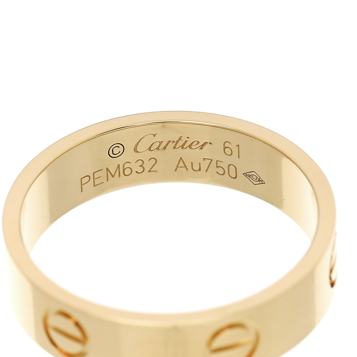 Cartier 18K Yellow Gold 5.5mm LOVE Ring 61 9.5 4 of 5
