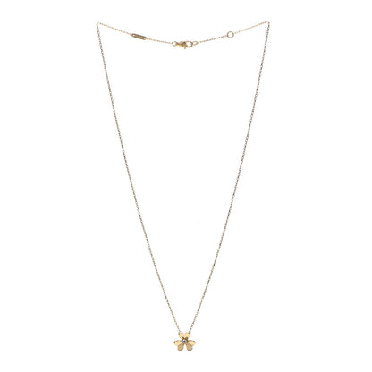Van Cleef & Arpels 18K Yellow Gold Diamond Mini Frivole Pendant Necklace 3 of 7