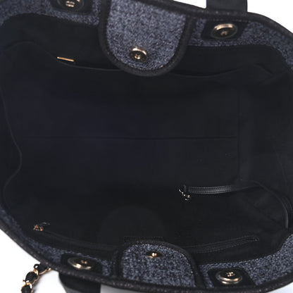 Chanel Lurex Boucle Medium Deauville Tote Black 5 of 9