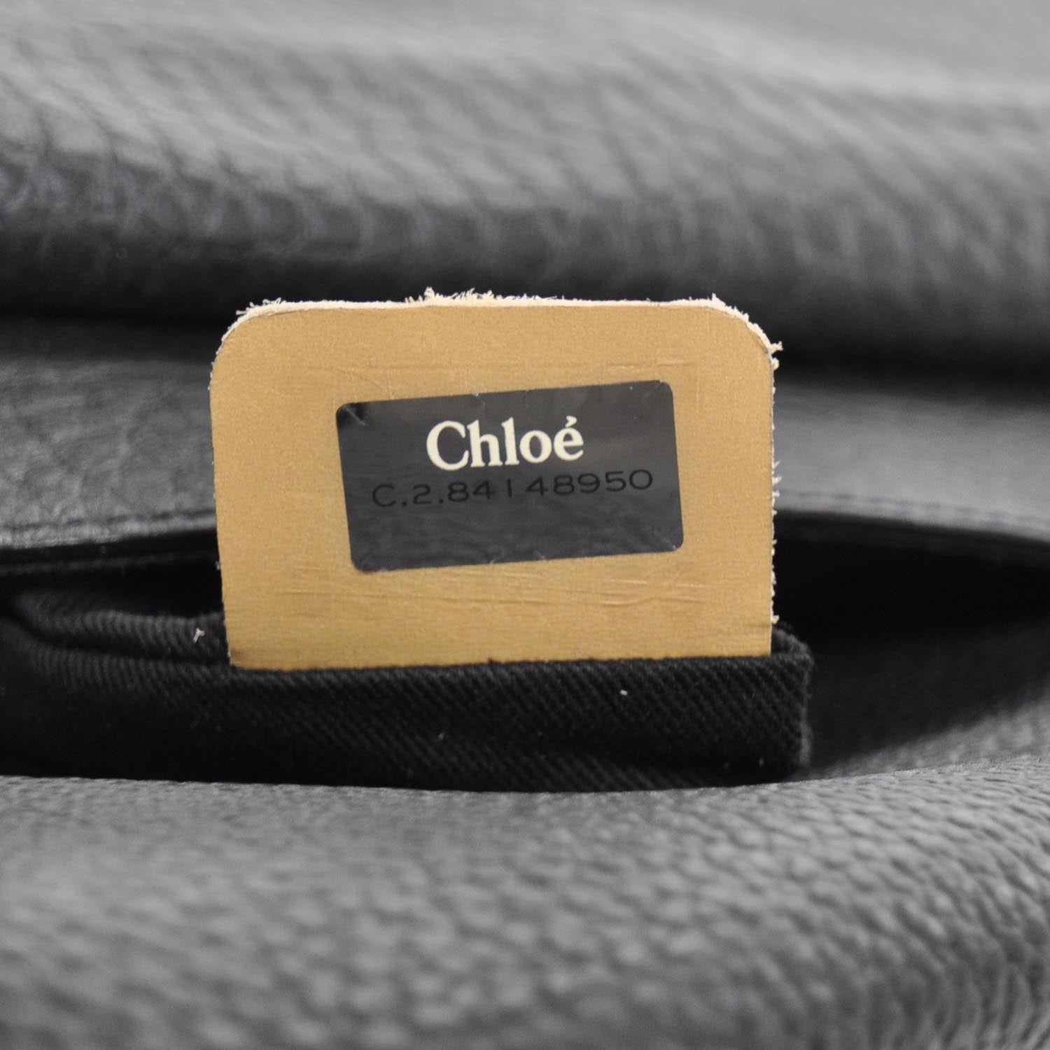 Chloe Grained Calfskin Sally Flap Bag Black 9 of 10