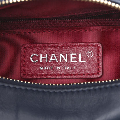 Chanel Aged Calfskin Quilted Small Gabrielle Hobo Navy Black 6 of 10