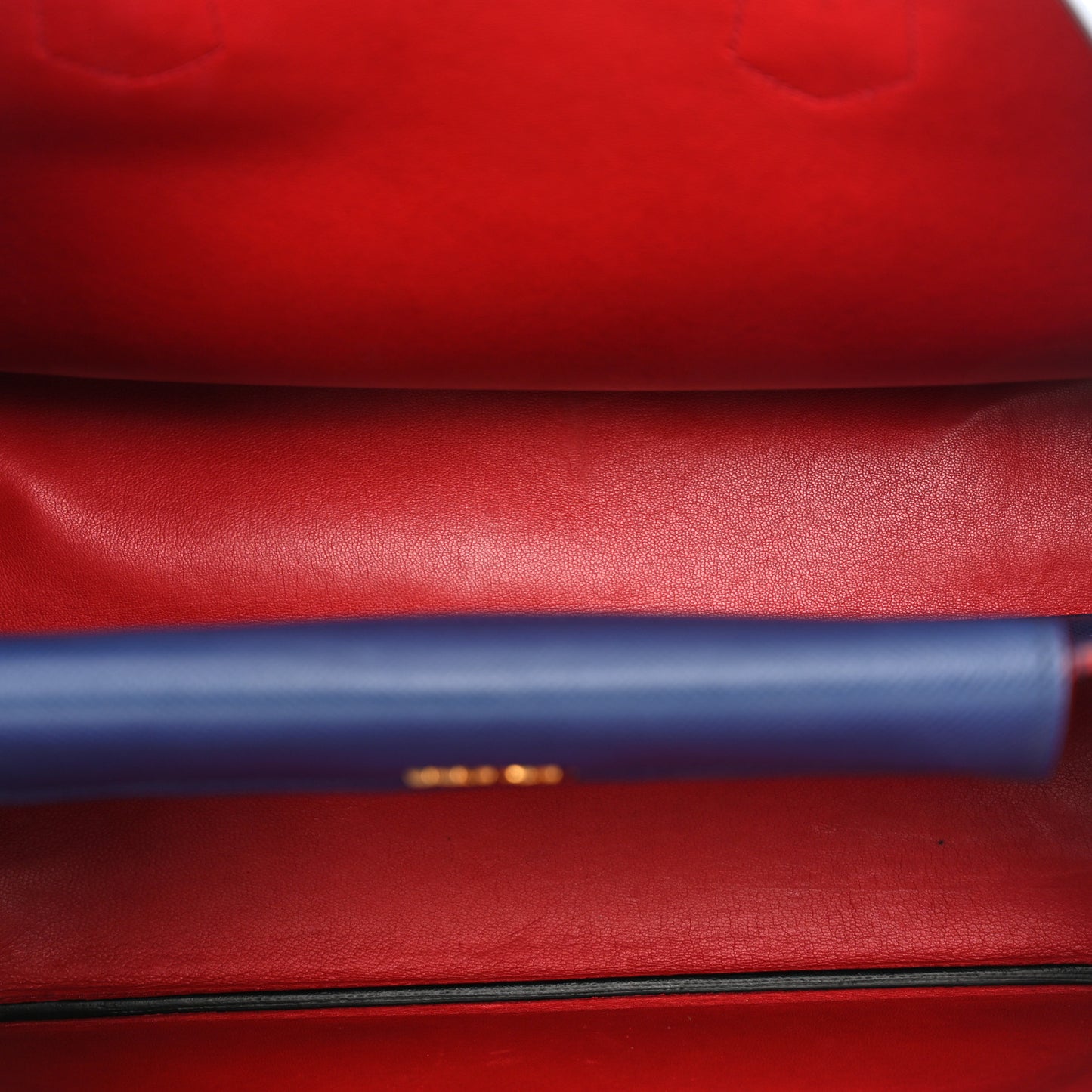 Saffiano Cuir Large Double Bag Bleuette
