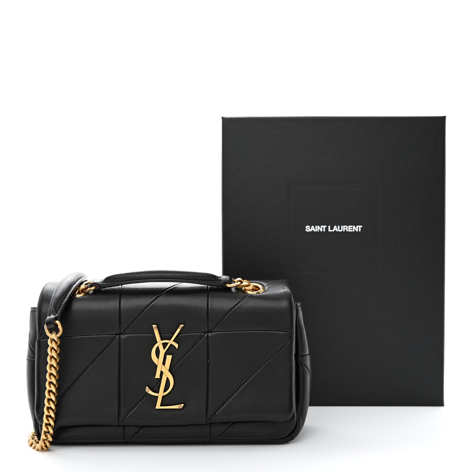 Saint Laurent Lambskin Patchwork Monogram Small Jamie Black 11 of 11