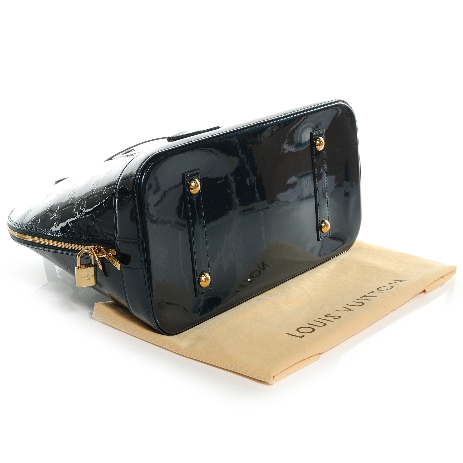 Louis Vuitton Vernis Alma GM Blue Nuit 4 of 7
