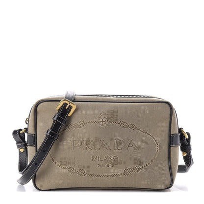 Prada Jacquard Logo Camera Bag Corda Bruciato 1 of 9