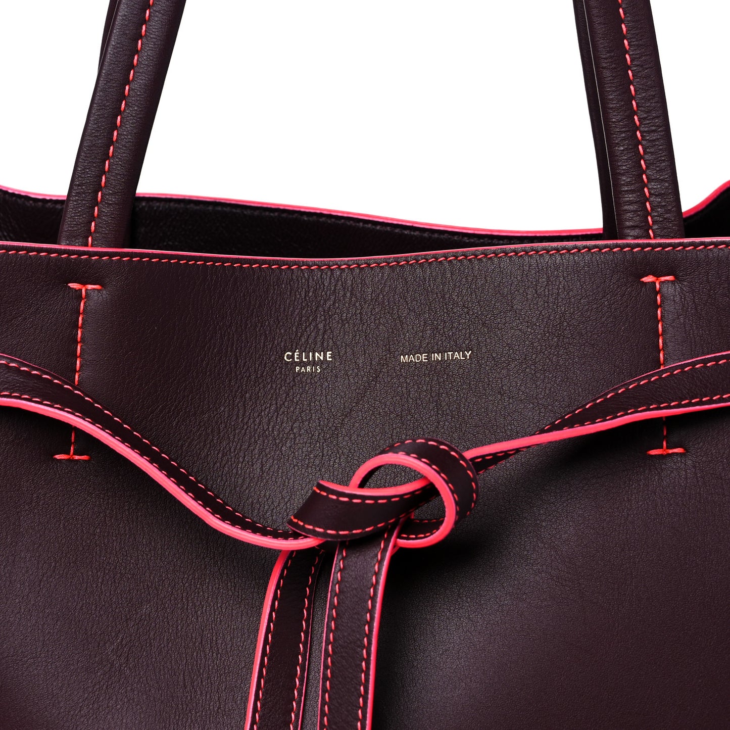 Smooth Calfskin Small Tassel Cabas Phantom Burgundy Pink
