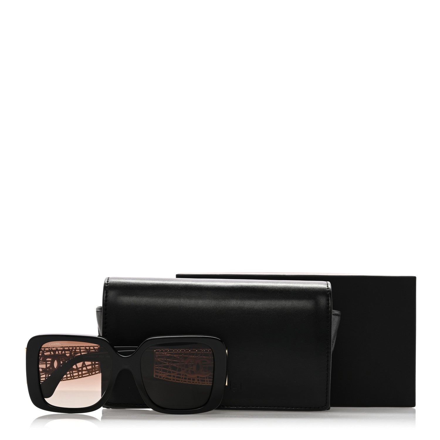Chanel Acetate Metal Polarized Square Sunglasses 5532 Black 8 of 8