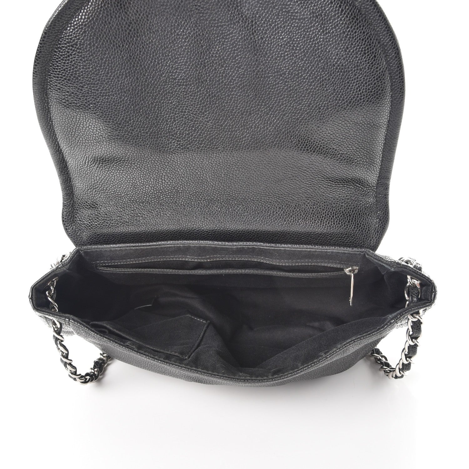 Chanel Caviar Half Moon Large Flap Black 5 of 10