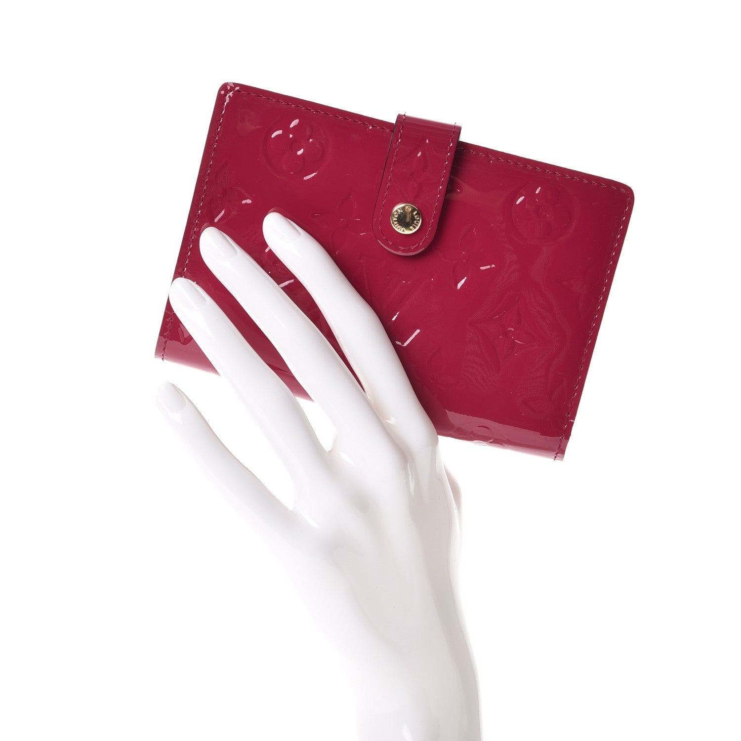 Louis Vuitton Vernis French Purse Wallet Rose Indien 2 of 7