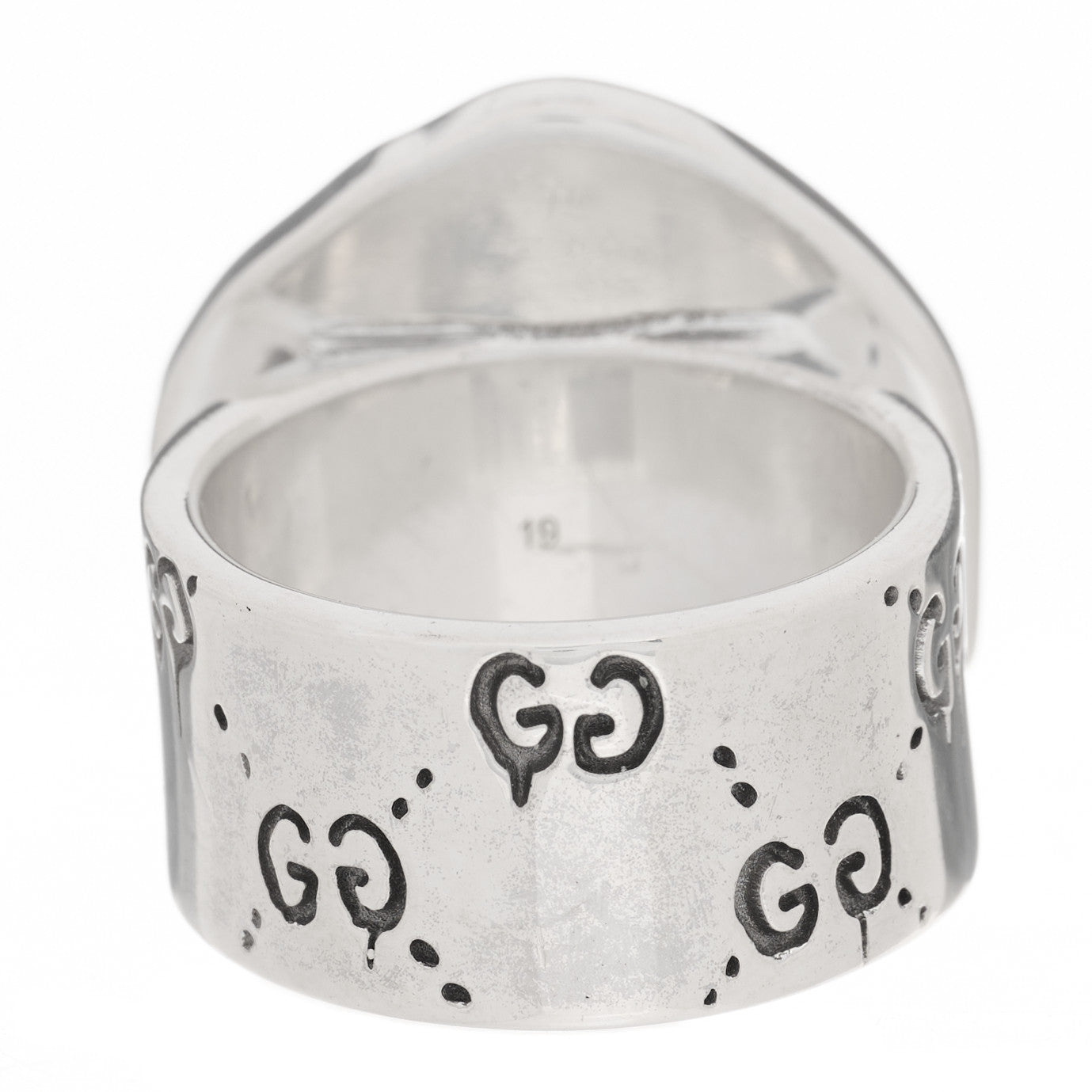 Sterling Silver GucciGhost Hamlet Skull Ring 59 8.75