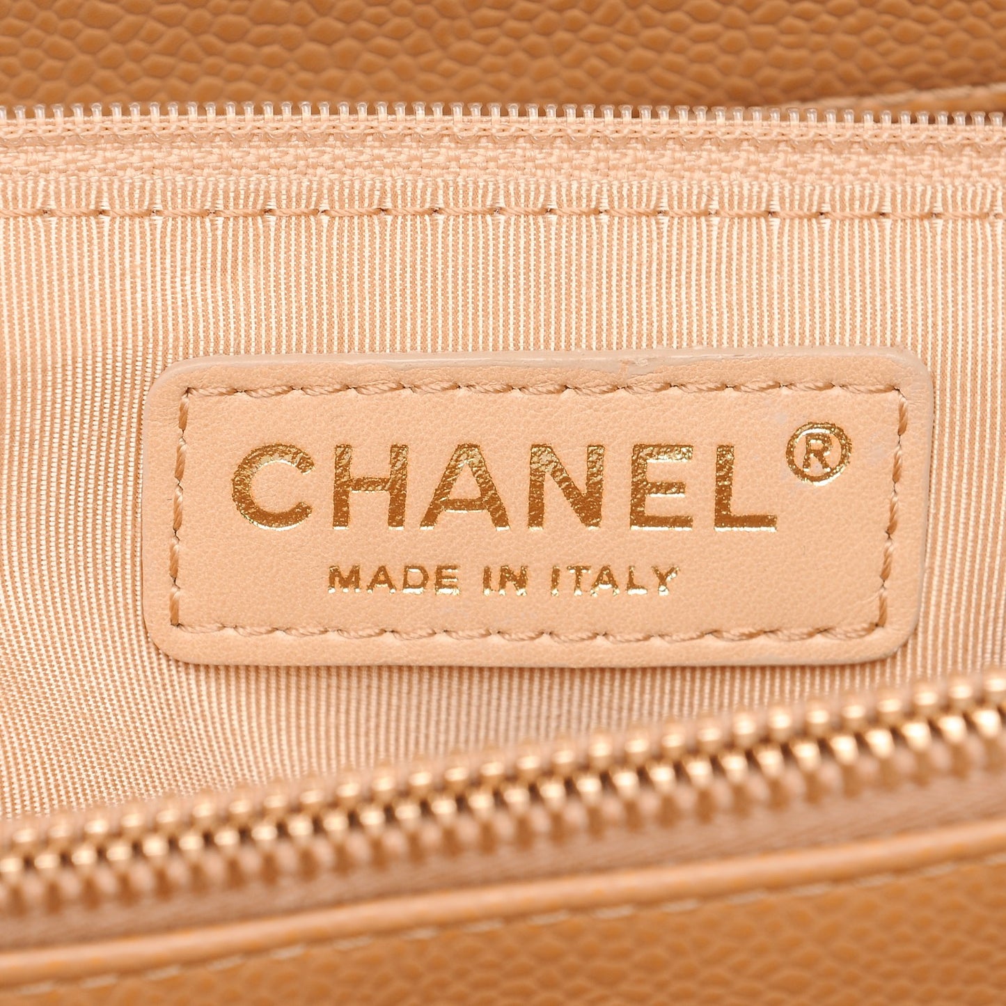 Caviar Quilted Grand Shopping Tote GST Beige