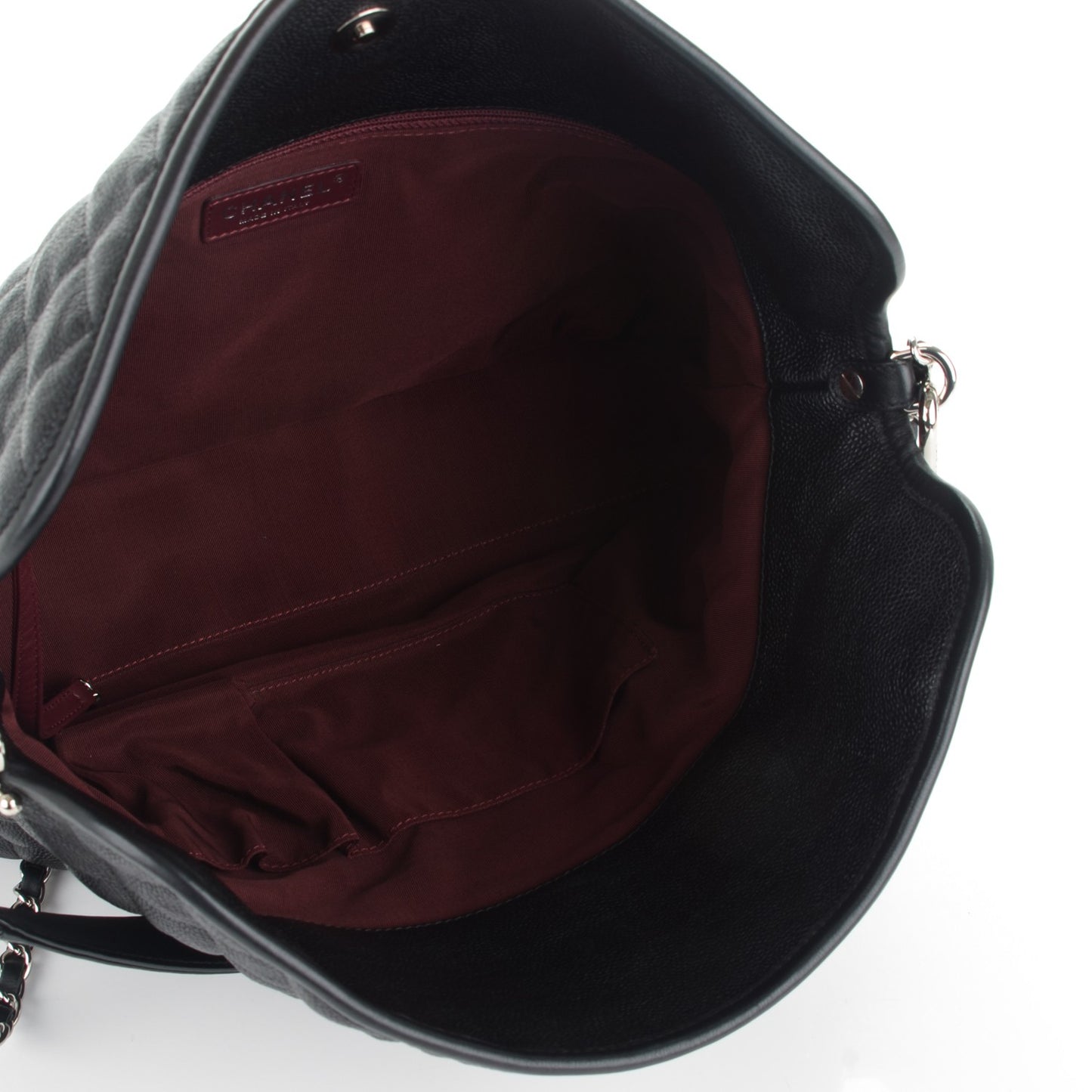 Caviar Quilted French Riviera Hobo Black
