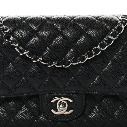 Chanel Caviar Quilted Medium Double Flap Black 8 of 10