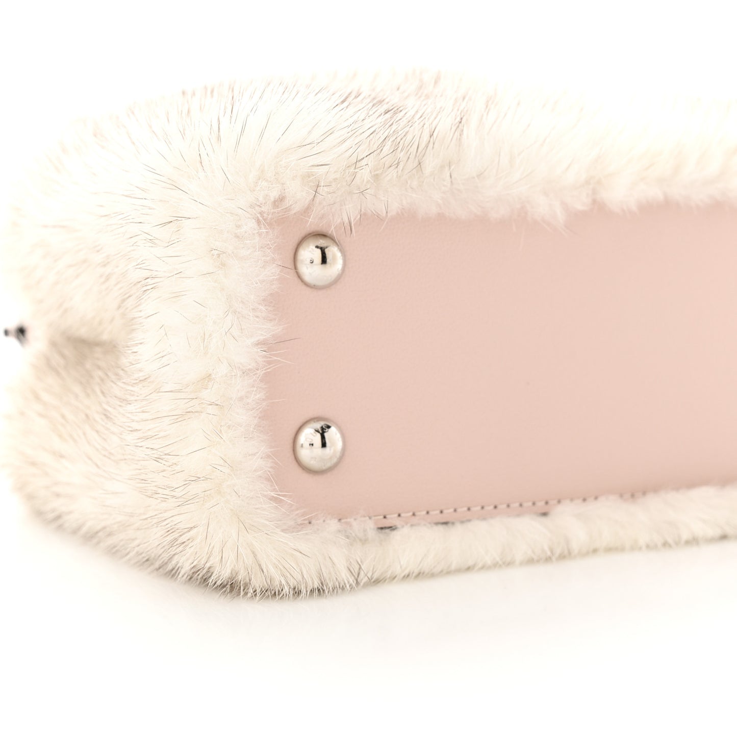 Mink Calfskin Goatskin Capucines Mini Silver Snow Grey Rosewater Pink