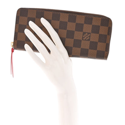 Louis Vuitton Damier Ebene Clemence Wallet Cherry 2 of 9