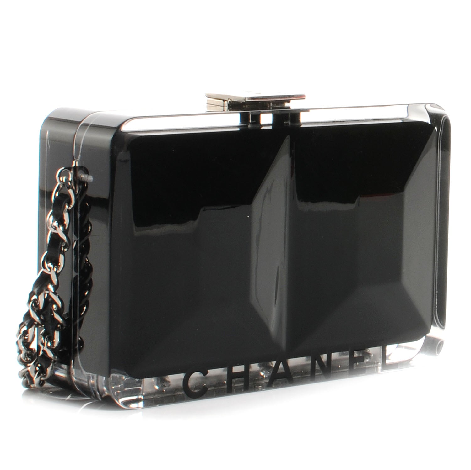 Chanel Lucite Wristlet Black Transparent 3 of 8