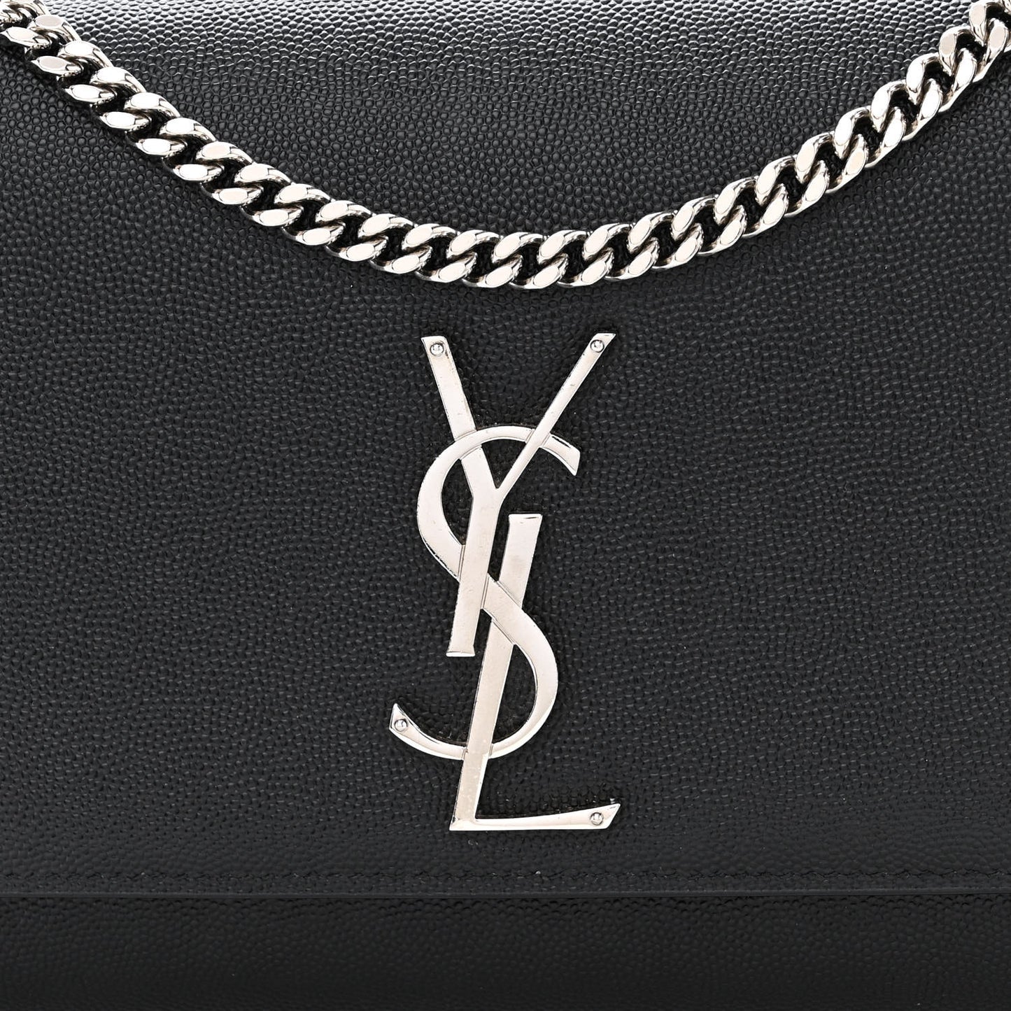 Grain De Poudre Medium Classic Monogram Kate Satchel Black