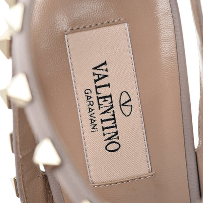 Valentino Garavani Patent Rockstud Ankle Strap Pumps 39 Poudre 7 of 9
