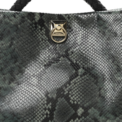 Mulberry Snakeskin Suede Iris Tote Green 8 of 10