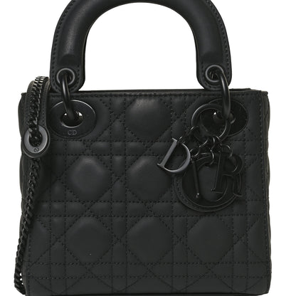 Christian Dior Ultra Matte Calfskin Cannage Mini Lady Dior Black 10 of 10