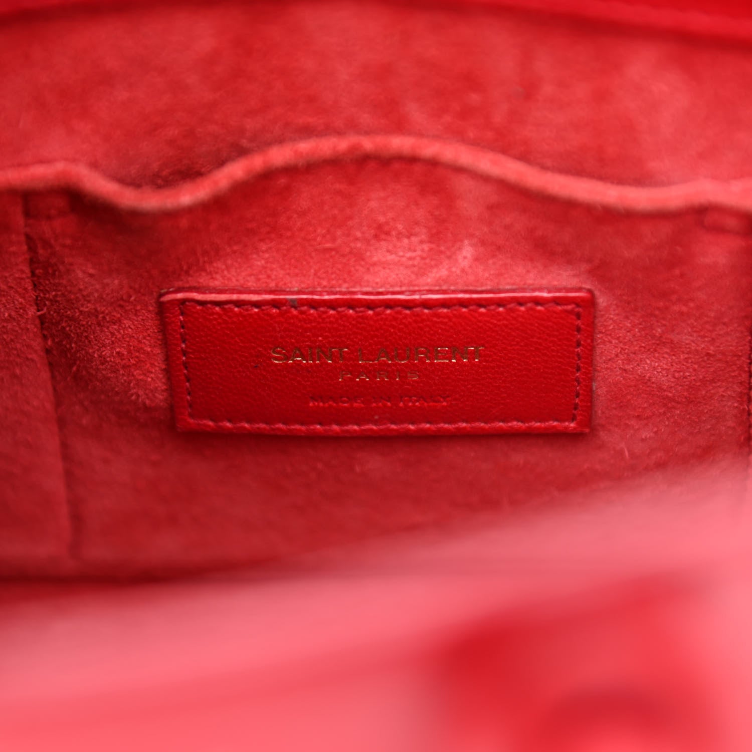 Saint Laurent Calfskin Crocodile Embossed Nano Sac De Jour Red 7 of 11
