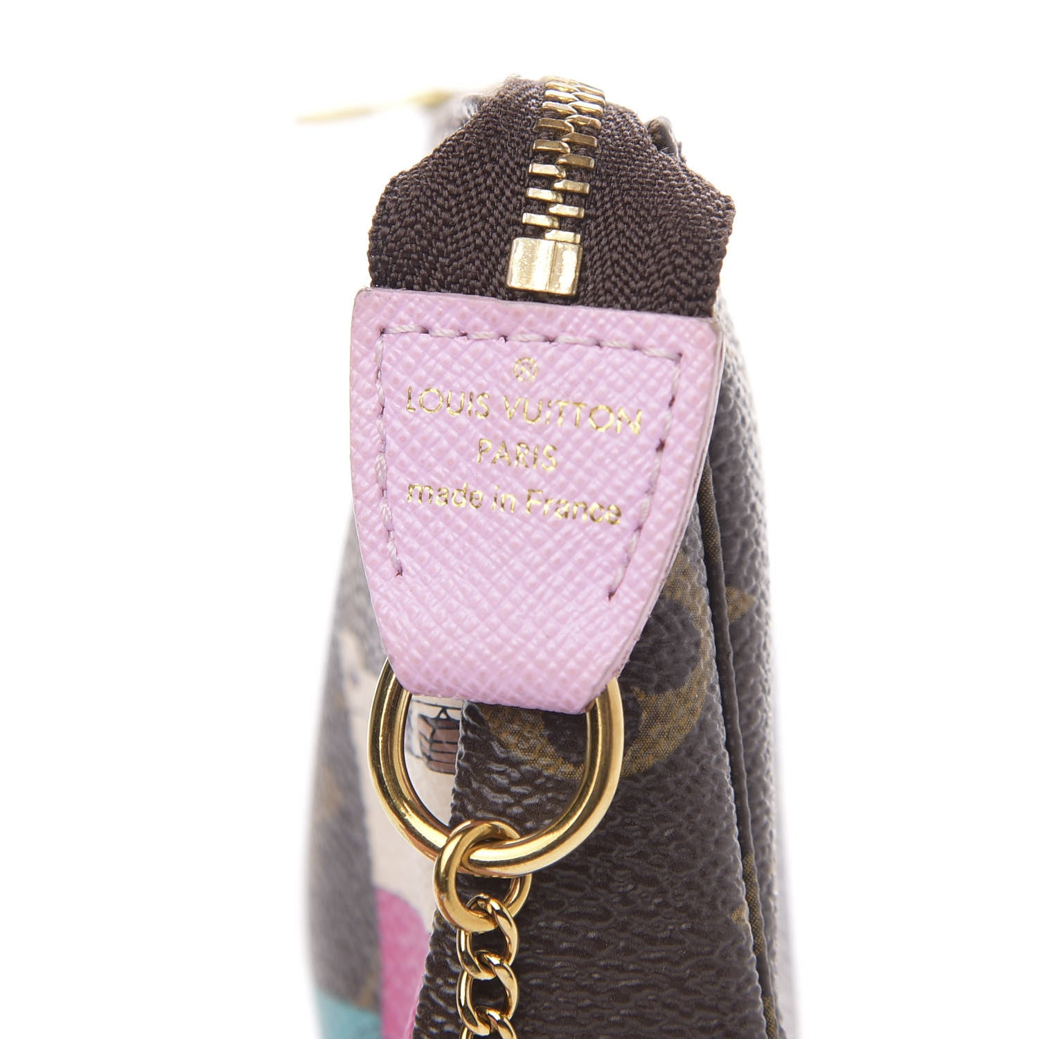 Louis Vuitton Monogram 2016 Christmas Animation Mini Pochette Accessories Rose Ballerine 7 of 9