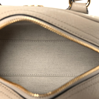 Gucci GG Supreme Monogram Textured Dollar Calfskin Web Mini Ophidia Top Handle Bowler Bag Beige Mystic White Oatmeal 5 of 10