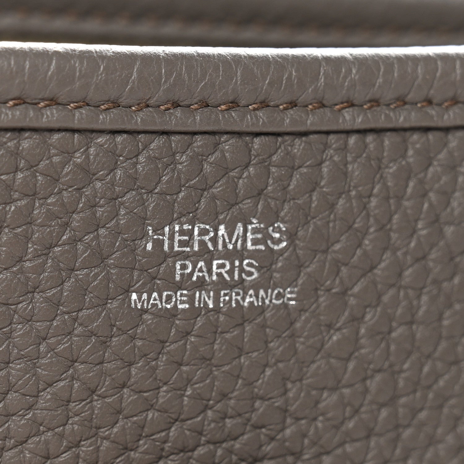 Hermes Taurillon Clemence EVELYNE III PM Etain 6 of 10
