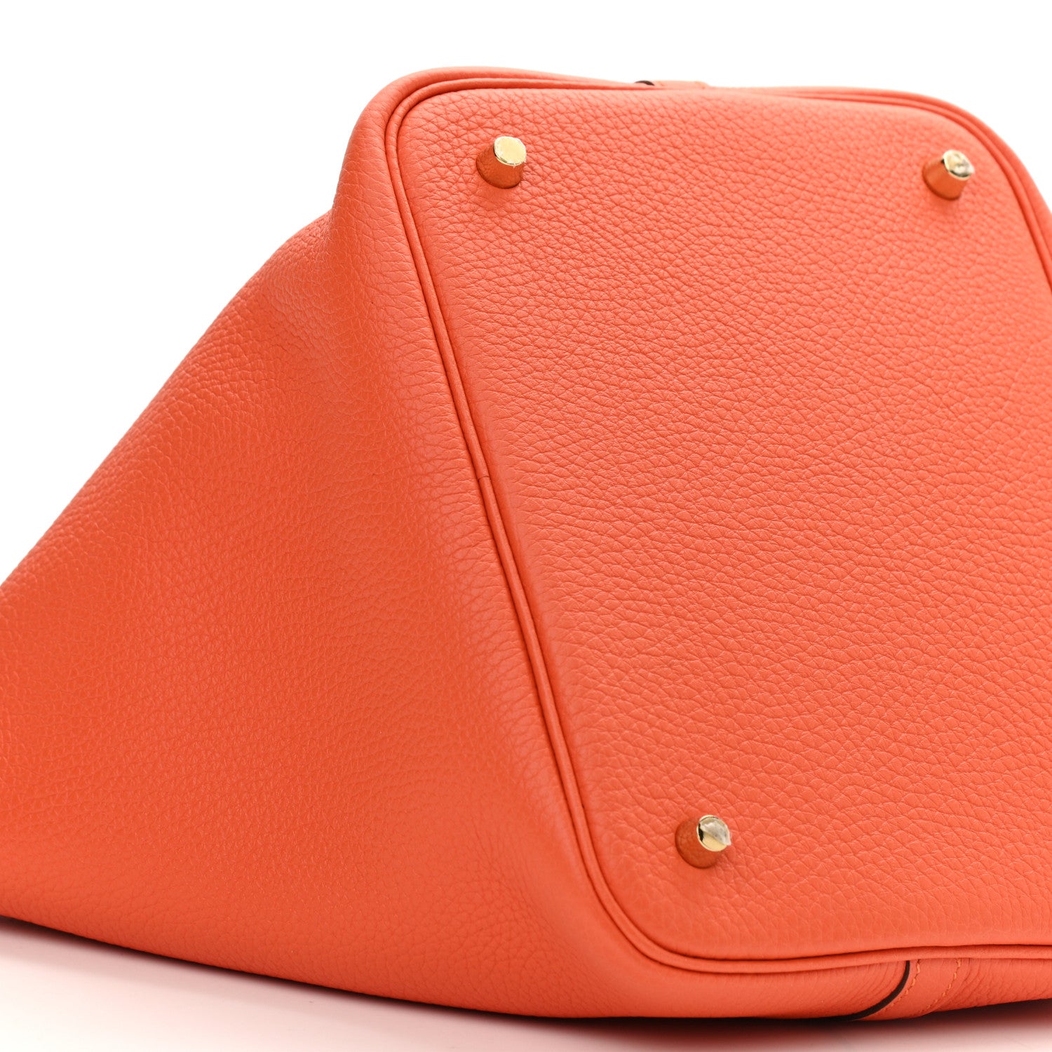 Hermes Taurillon Clemence Picotin Lock 22 MM Orange 9 of 10