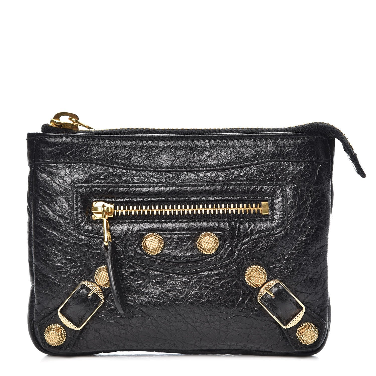 Balenciaga Agneau Giant 12 Gold Hardware M Porte-Monnaie Coin Purse Black 1 of 7