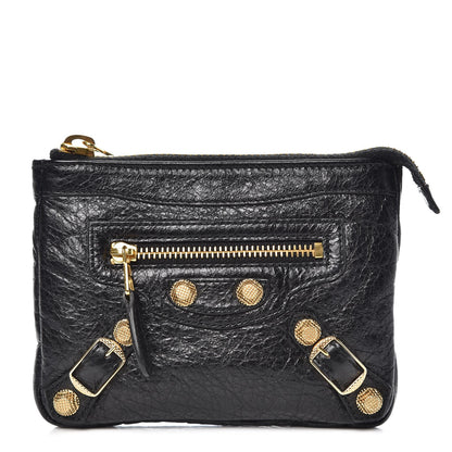 Balenciaga Agneau Giant 12 Gold Hardware M Porte-Monnaie Coin Purse Black 1 of 7