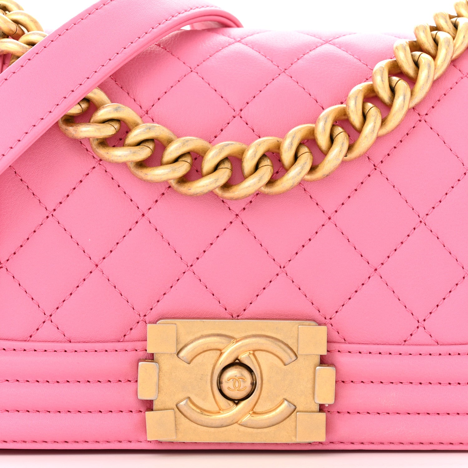 Chanel Calfskin Quilted Small Boy Flap Pink 8 of 12
