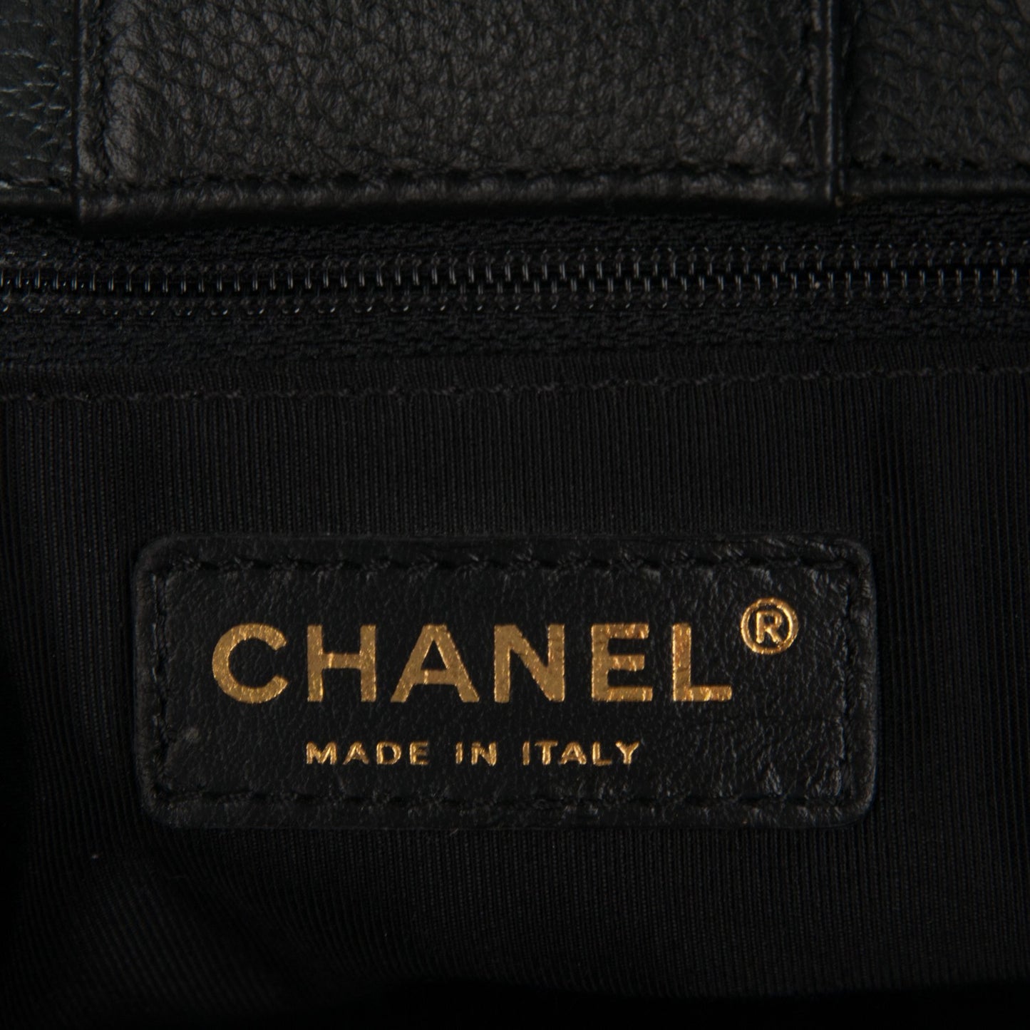 Calfskin Cerf Executive Shopper Tote Black