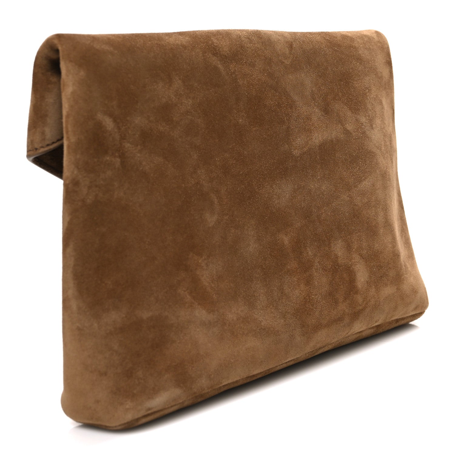 Saint Laurent Suede Large Cassandre Envelope Pouch Golden Leaf 3 of 7