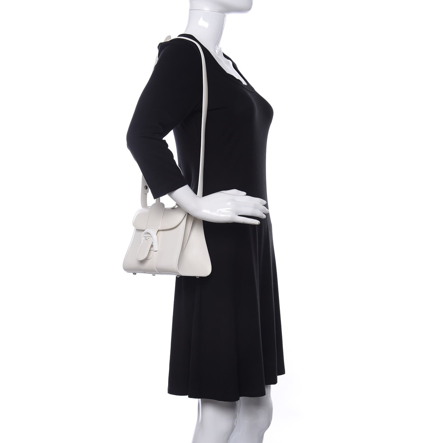 Delvaux Calfskin Mini Brillant Satchel Ivory 2 of 11