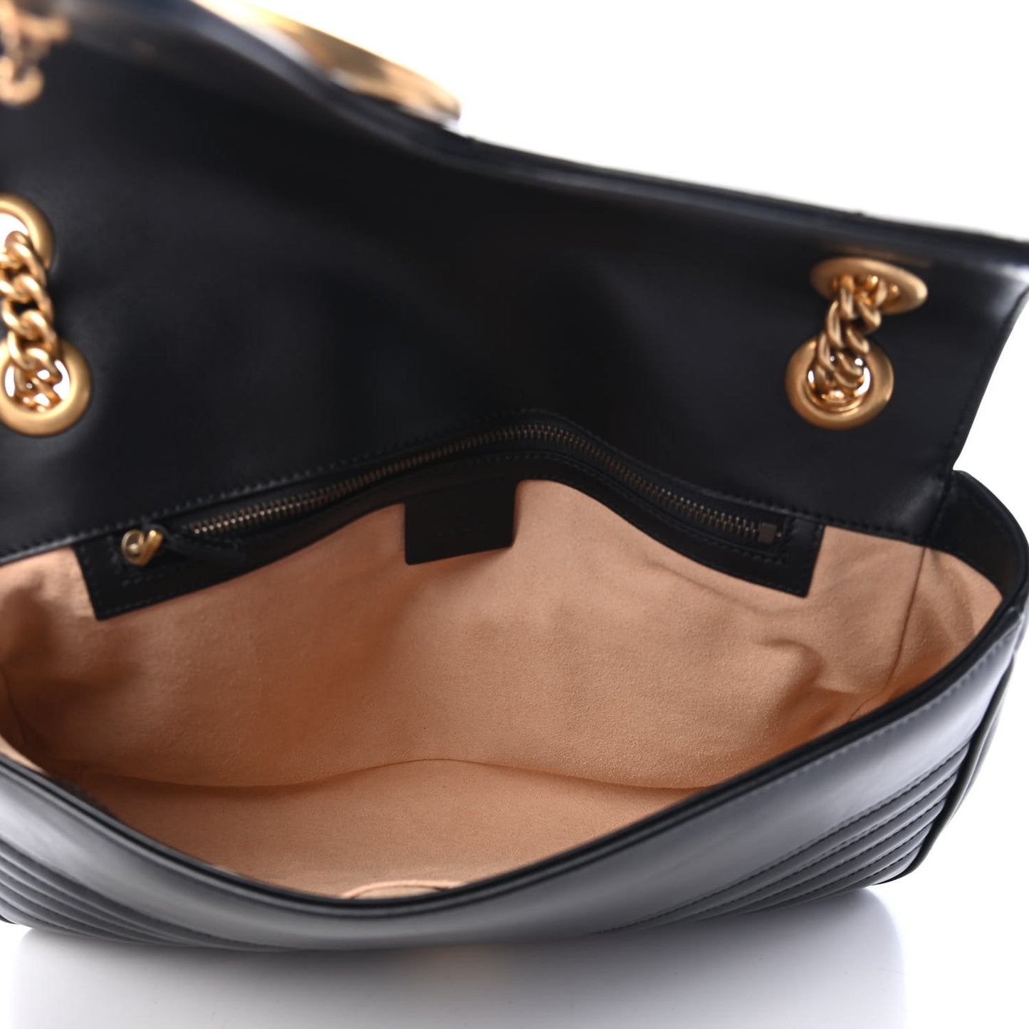 Calfskin Matelasse Medium GG Marmont Shoulder Bag Black