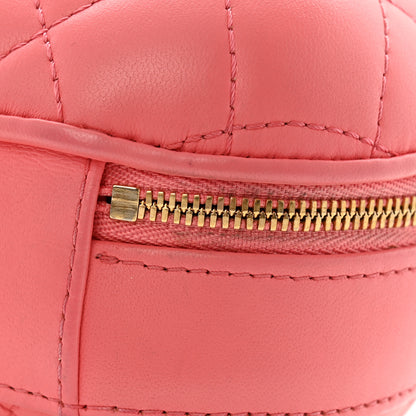 Chanel Lambskin Quilted CC Bubble Vanity Case With Chain Pink 10 of 11