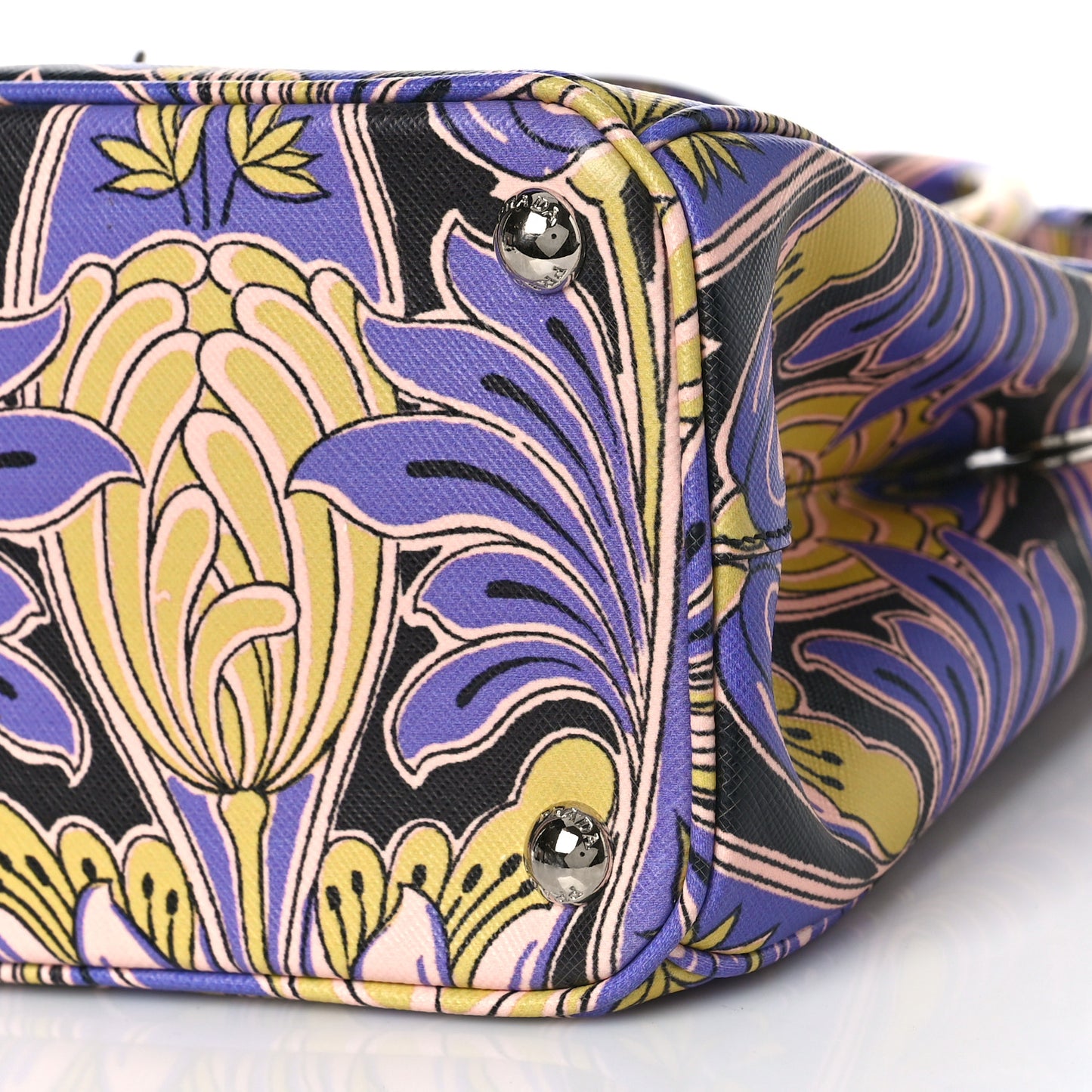 Saffiano Tulip Print Small Galleria Double Zip Tote