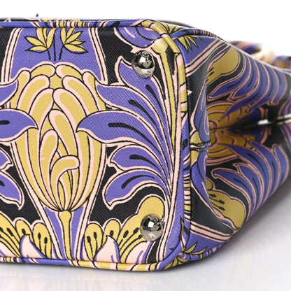 Prada Saffiano Tulip Print Small Galleria Double Zip Tote 9 of 9