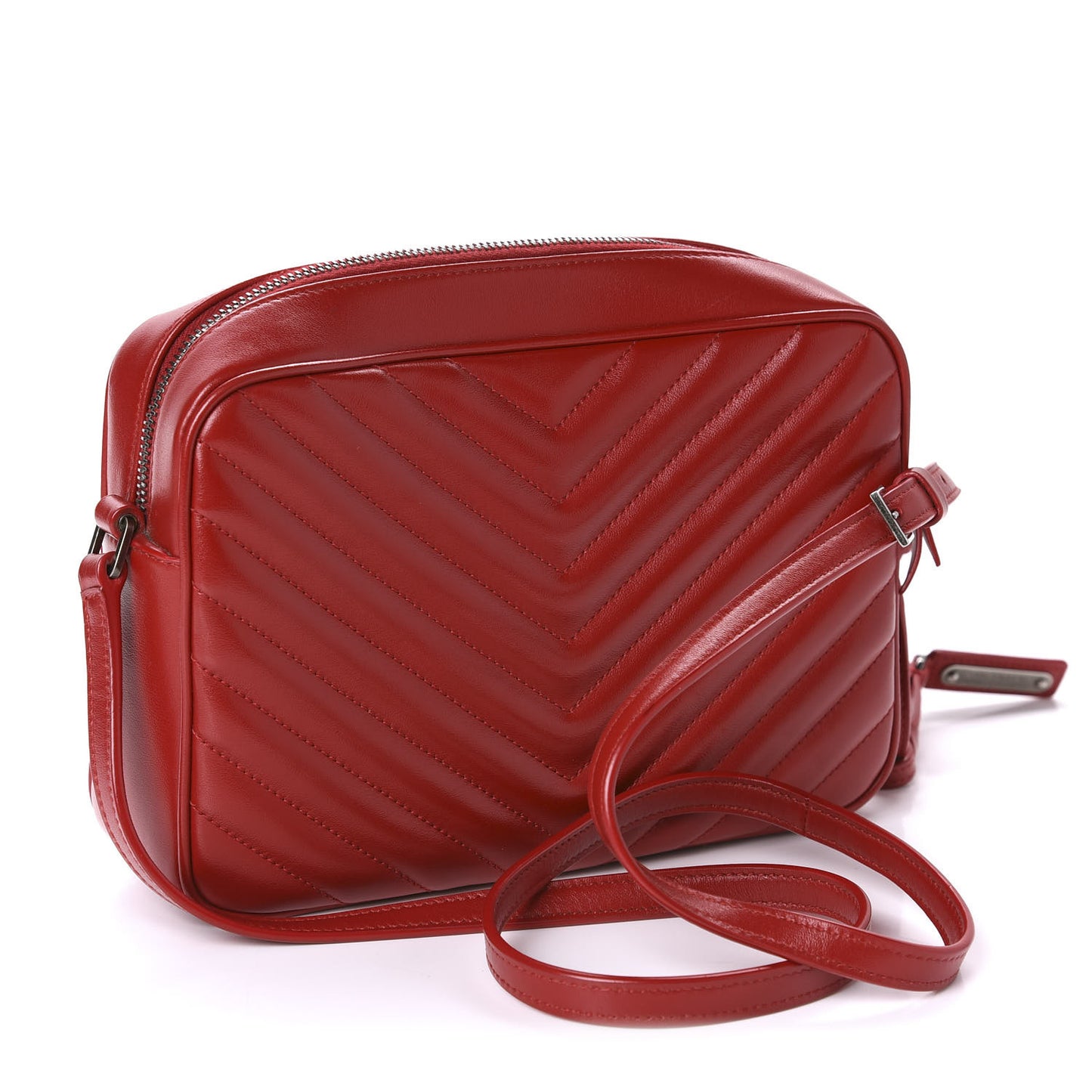 Calfskin Matelasse Monogram Lou Camera Bag Red