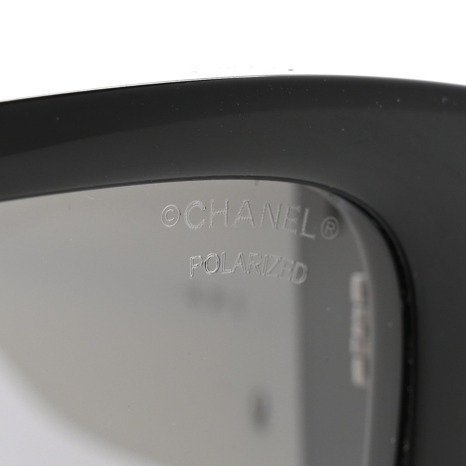 Chanel Acetate Rectangle Sunglasses 5525 Black White 7 of 8