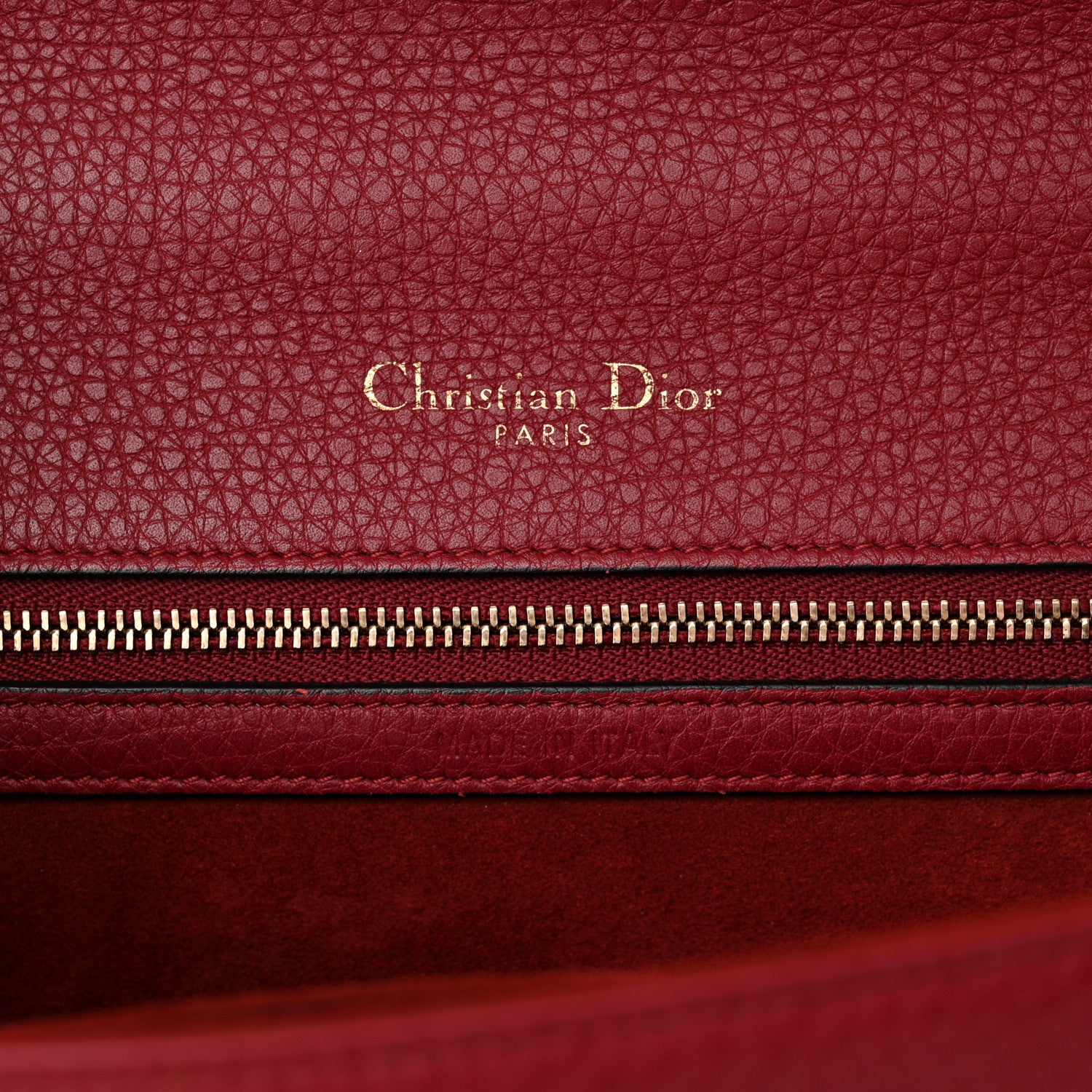 Christian Dior Grained Calfskin Medium Diorama Flap Bag Red 6 of 11