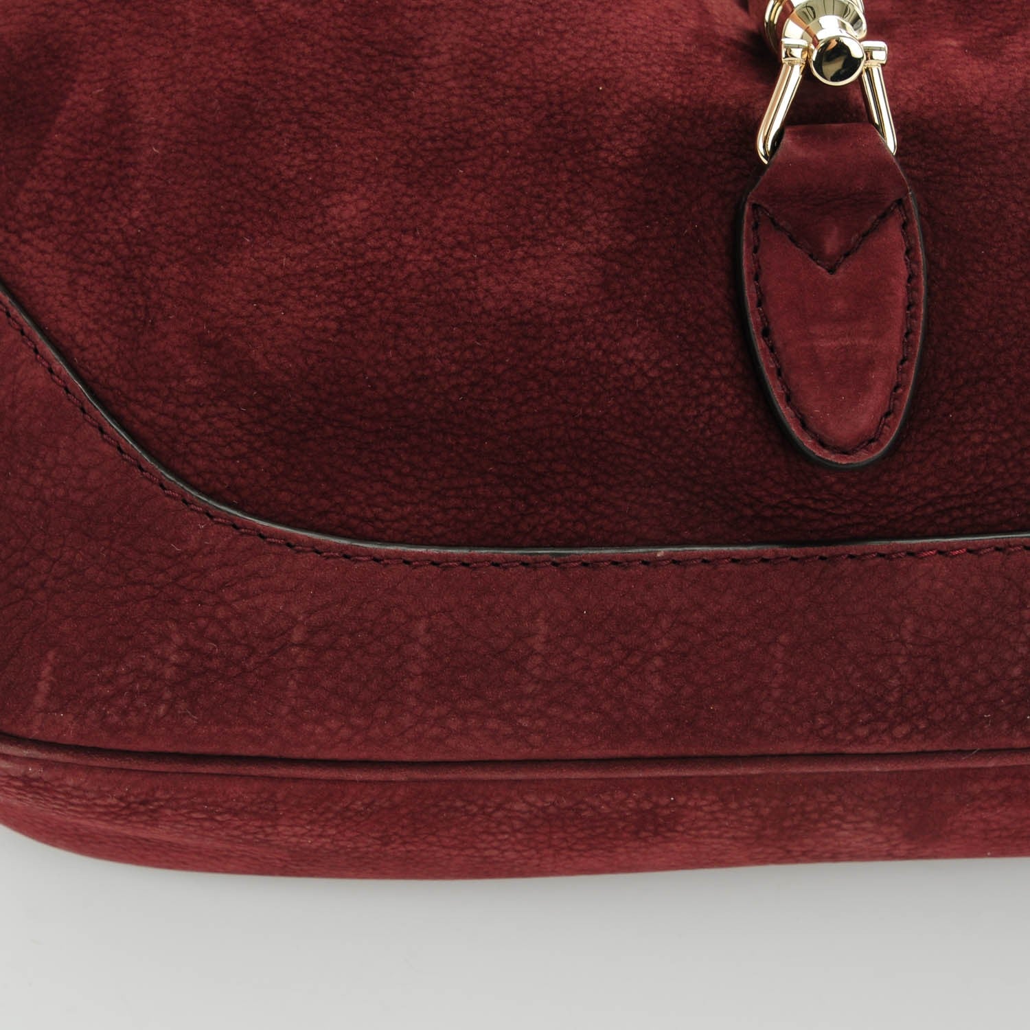 Gucci Nubuck Medium Jackie Shoulder Bag Burgundy 5 of 8