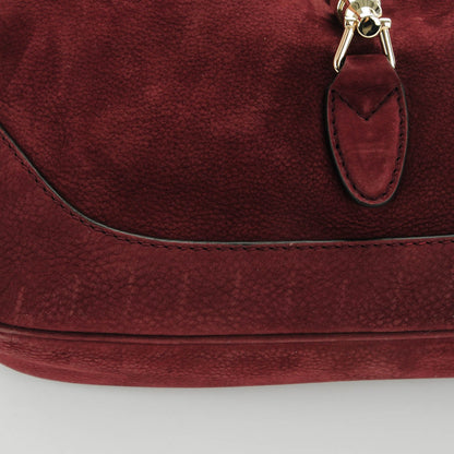 Gucci Nubuck Medium Jackie Shoulder Bag Burgundy 5 of 8