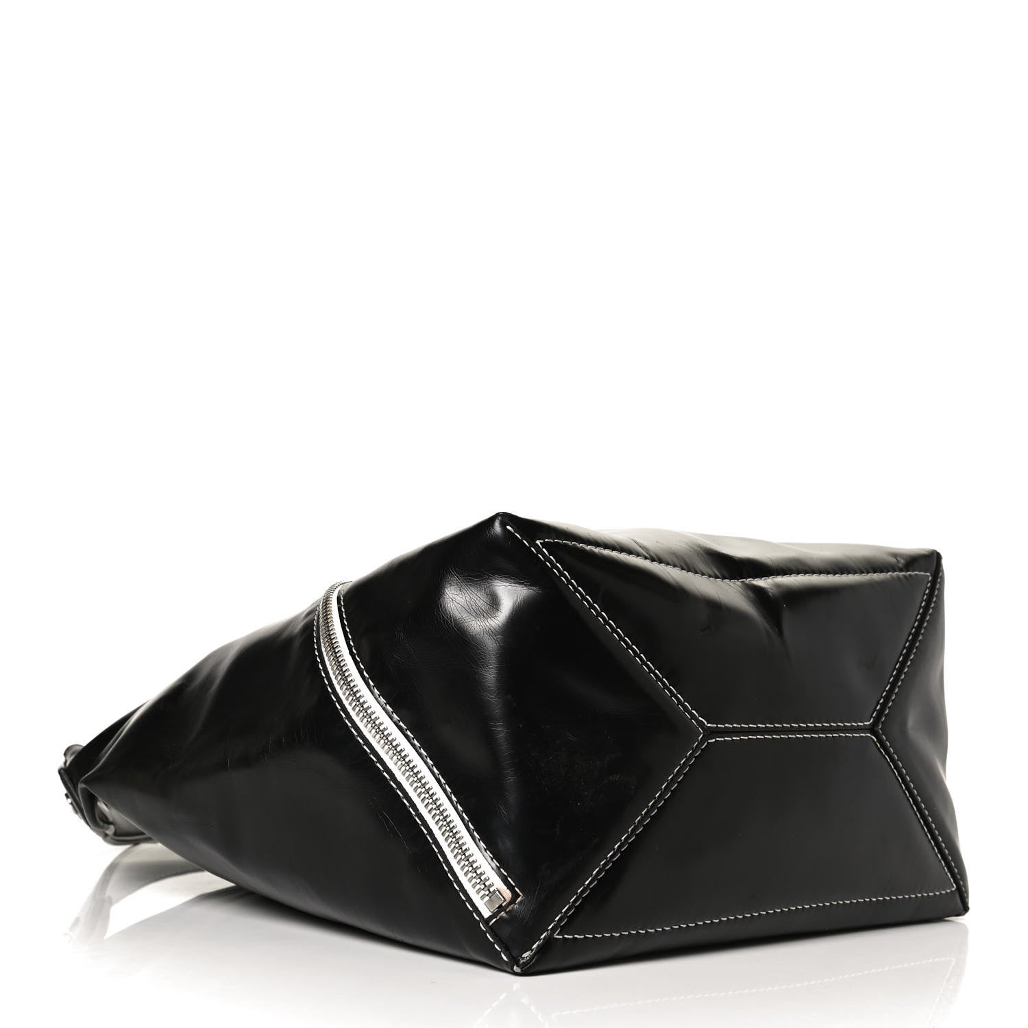 Proenza Schouler Calfskin Large Cire Zip Hobo Black 4 of 17