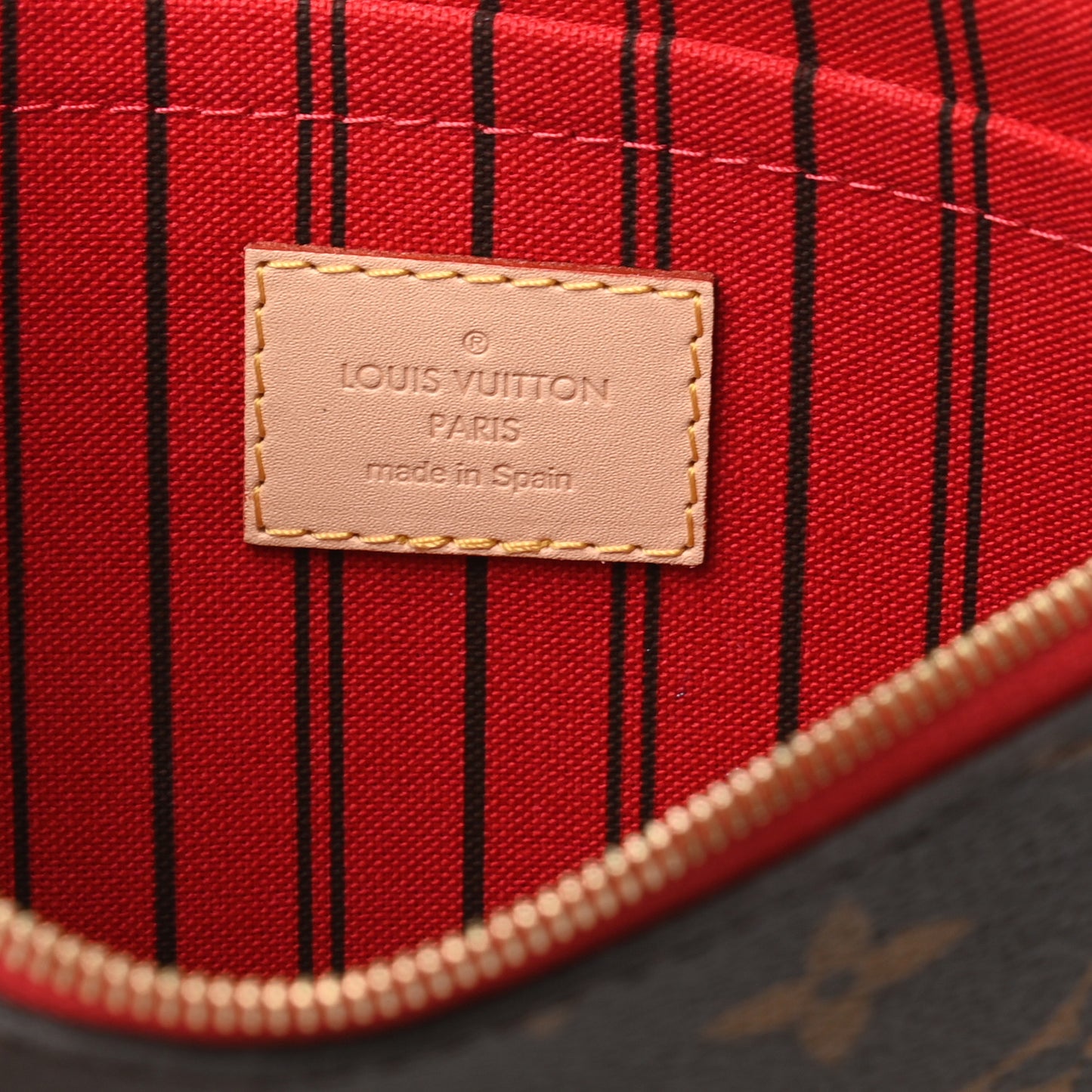 Monogram Neverfull MM GM Pochette Cherry