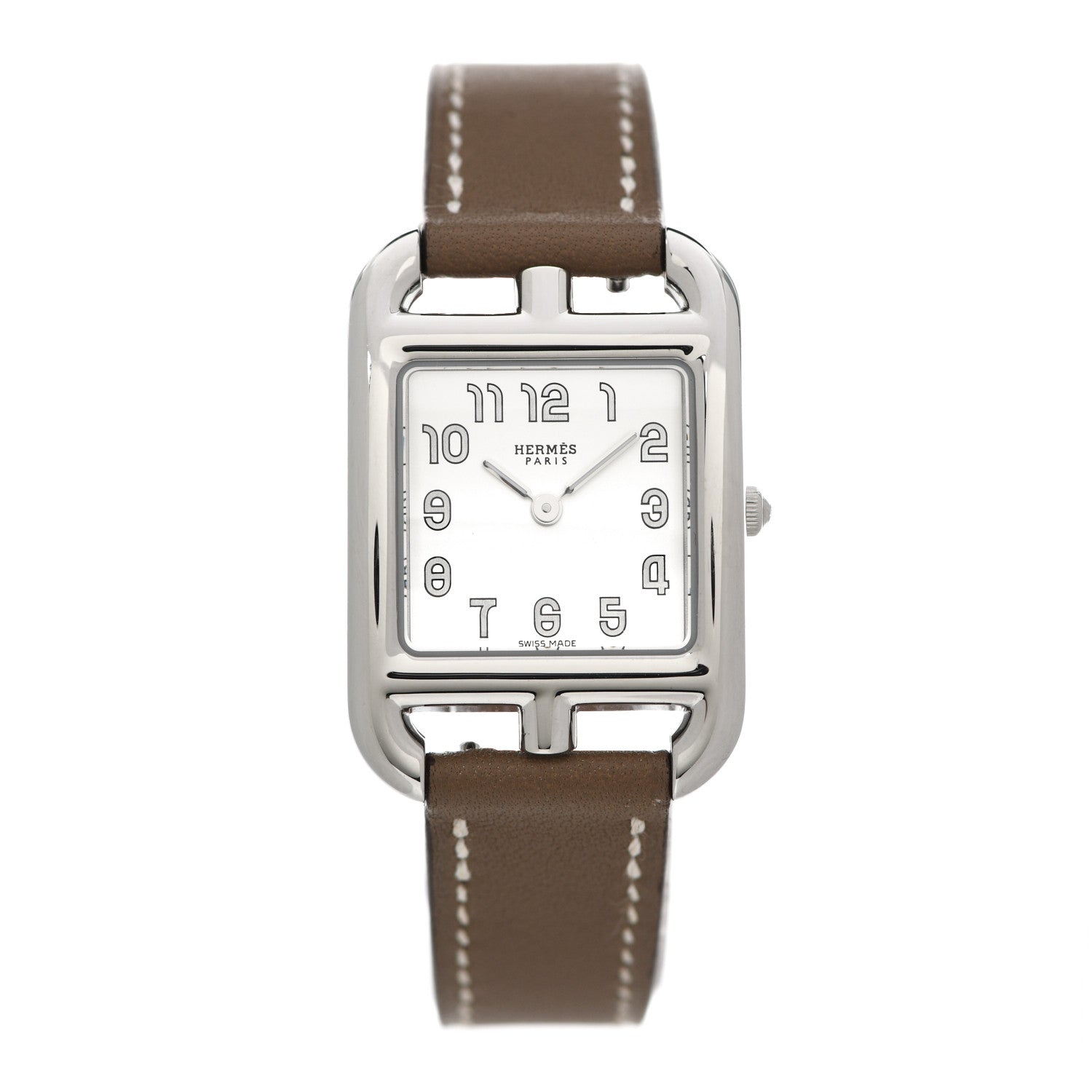 Hermes Stainless Steel Swift 23mm Cape Cod Quartz Watch Etoupe 1 of 5